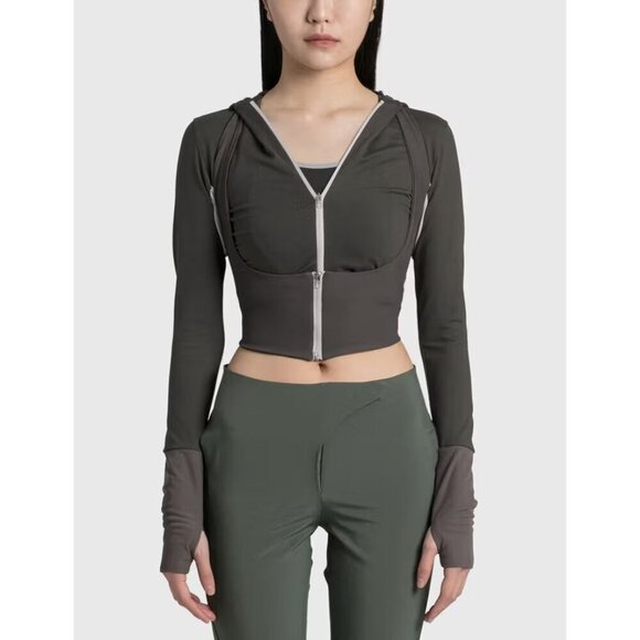 Hyein Seo Halterneck Bralette Top Size S Womens Gray $350 - Picture 1 of 10